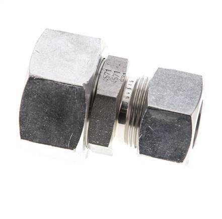 18L & 28L Stainless Steel Straight Cutting Fitting with Swivel 160 bar FKM O-ring Sealing Cone ISO 8434-1