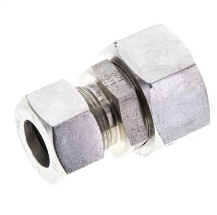 18L & 28L Stainless Steel Straight Cutting Fitting with Swivel 160 bar FKM O-ring Sealing Cone ISO 8434-1