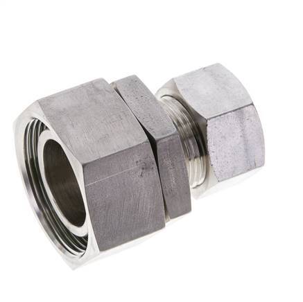 22L & 35L Stainless Steel Straight Cutting Fitting with Swivel 160 bar FKM O-ring Sealing Cone ISO 8434-1