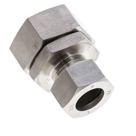 22L & 35L Stainless Steel Straight Cutting Fitting with Swivel 160 bar FKM O-ring Sealing Cone ISO 8434-1