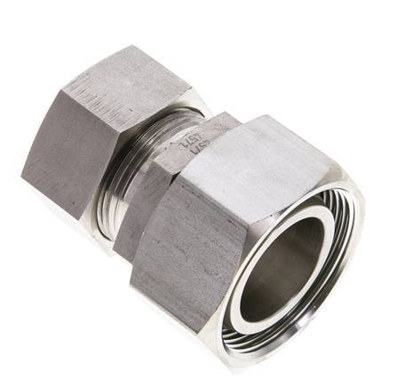 28L & 35L Stainless Steel Straight Cutting Fitting with Swivel 160 bar FKM O-ring Sealing Cone ISO 8434-1