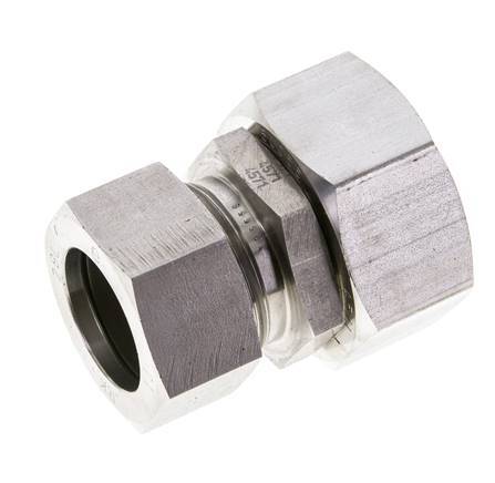 28L & 35L Stainless Steel Straight Cutting Fitting with Swivel 160 bar FKM O-ring Sealing Cone ISO 8434-1