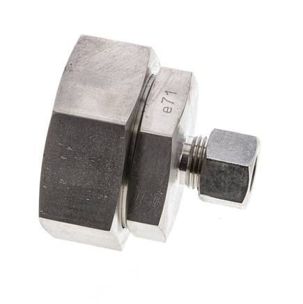 12L & 42L Stainless Steel Straight Cutting Fitting with Swivel 160 bar FKM O-ring Sealing Cone ISO 8434-1