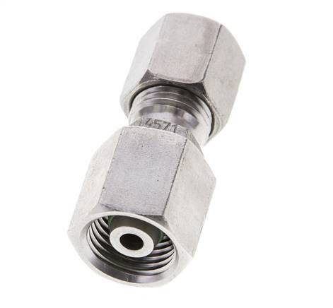 6S & 8S Stainless Steel Straight Cutting Fitting with Swivel 630 bar FKM O-ring Sealing Cone ISO 8434-1