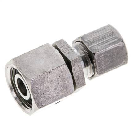 8S & 12S Stainless Steel Straight Cutting Fitting with Swivel 630 bar FKM O-ring Sealing Cone ISO 8434-1