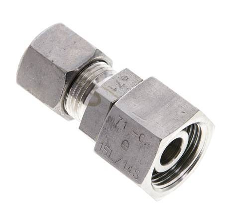 10S & 14S Stainless Steel Straight Cutting Fitting with Swivel 630 bar FKM O-ring Sealing Cone ISO 8434-1