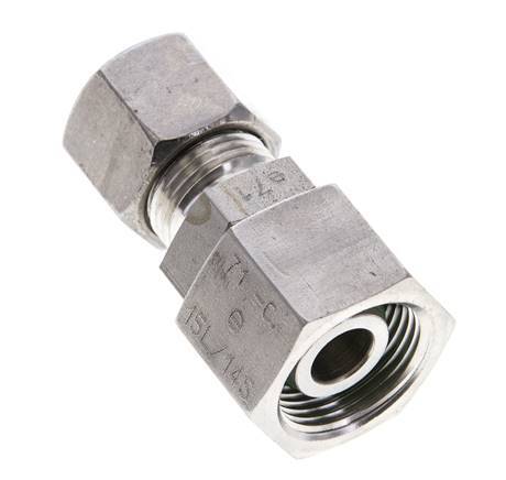 10S & 14S Stainless Steel Straight Cutting Fitting with Swivel 630 bar FKM O-ring Sealing Cone ISO 8434-1