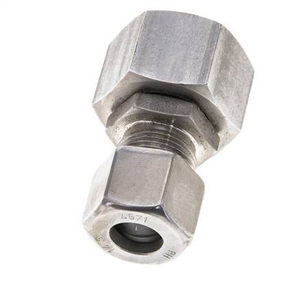 14S & 20S Stainless Steel Straight Cutting Fitting with Swivel 400 bar FKM O-ring Sealing Cone ISO 8434-1