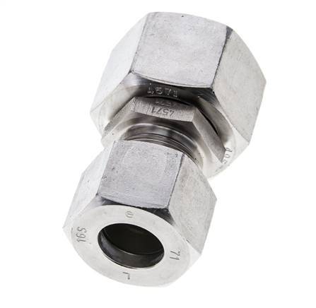 16S & 20S Stainless Steel Straight Cutting Fitting with Swivel 400 bar FKM O-ring Sealing Cone ISO 8434-1