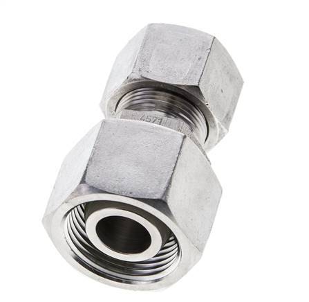 16S & 20S Stainless Steel Straight Cutting Fitting with Swivel 400 bar FKM O-ring Sealing Cone ISO 8434-1