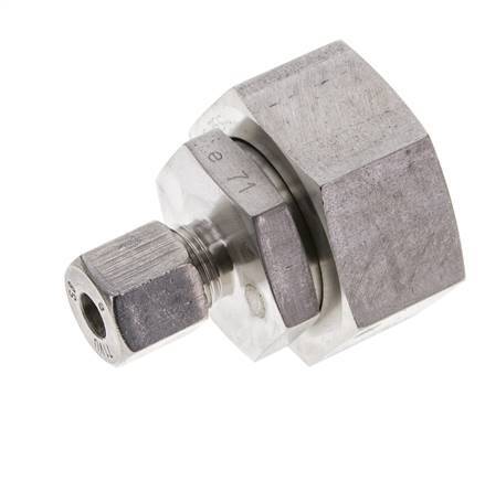 8S & 25S Stainless Steel Straight Cutting Fitting with Swivel 400 bar FKM O-ring Sealing Cone ISO 8434-1