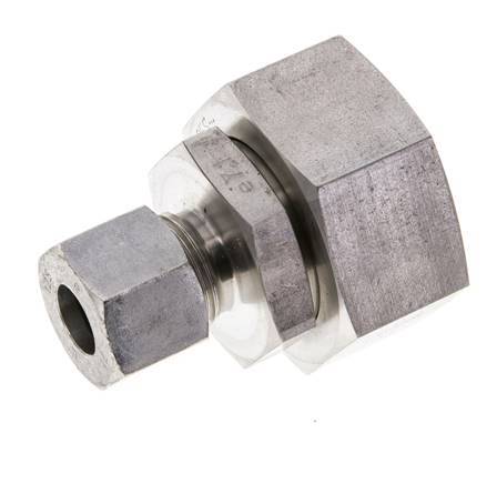 12S & 25S Stainless Steel Straight Cutting Fitting with Swivel 400 bar FKM O-ring Sealing Cone ISO 8434-1