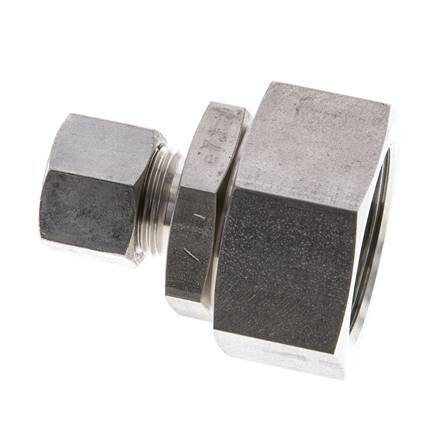 12S & 25S Stainless Steel Straight Cutting Fitting with Swivel 400 bar FKM O-ring Sealing Cone ISO 8434-1