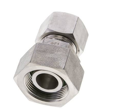 20S & 25S Stainless Steel Straight Cutting Fitting with Swivel 400 bar FKM O-ring Sealing Cone ISO 8434-1