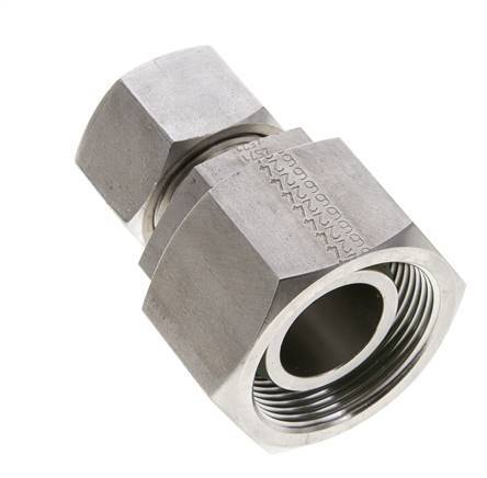 20S & 30S Stainless Steel Straight Cutting Fitting with Swivel 400 bar FKM O-ring Sealing Cone ISO 8434-1