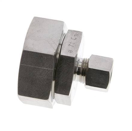 12S & 38S Stainless Steel Straight Cutting Fitting with Swivel 315 bar FKM O-ring Sealing Cone ISO 8434-1