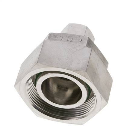 12S & 38S Stainless Steel Straight Cutting Fitting with Swivel 315 bar FKM O-ring Sealing Cone ISO 8434-1