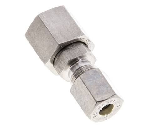6L & 10L Stainless Steel Straight Compression Fitting with Swivel 315 bar FKM O-ring Sealing Cone ISO 8434-1