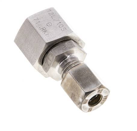 6L & 12L Stainless Steel Straight Compression Fitting with Swivel 315 bar FKM O-ring Sealing Cone ISO 8434-1