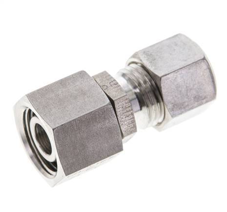 10L & 12L Stainless Steel Straight Compression Fitting with Swivel 315 bar FKM O-ring Sealing Cone ISO 8434-1