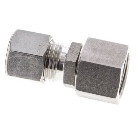10L & 12L Stainless Steel Straight Compression Fitting with Swivel 315 bar FKM O-ring Sealing Cone ISO 8434-1