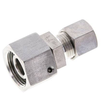 10L & 15L Stainless Steel Straight Compression Fitting with Swivel 315 bar FKM O-ring Sealing Cone ISO 8434-1