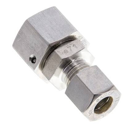 10L & 15L Stainless Steel Straight Compression Fitting with Swivel 315 bar FKM O-ring Sealing Cone ISO 8434-1