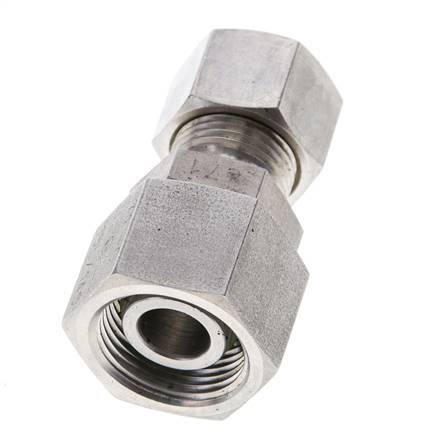 12L & 15L Stainless Steel Straight Compression Fitting with Swivel 315 bar FKM O-ring Sealing Cone ISO 8434-1