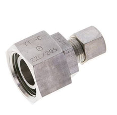 10L & 22L Stainless Steel Straight Compression Fitting with Swivel 160 bar FKM O-ring Sealing Cone ISO 8434-1