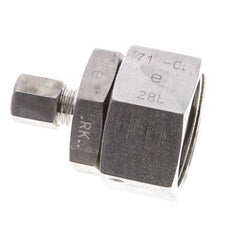 6L & 28L Stainless Steel Straight Compression Fitting with Swivel 160 bar FKM O-ring Sealing Cone ISO 8434-1