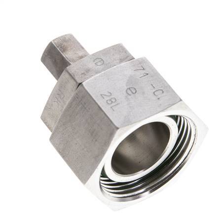 6L & 28L Stainless Steel Straight Compression Fitting with Swivel 160 bar FKM O-ring Sealing Cone ISO 8434-1