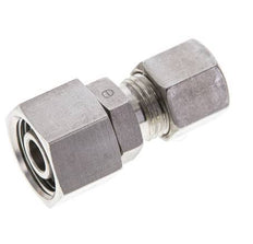 8S & 12S Stainless Steel Straight Compression Fitting with Swivel 400 bar FKM O-ring Sealing Cone ISO 8434-1