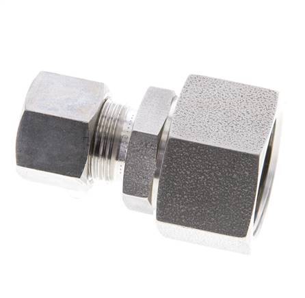12S & 20S Stainless Steel Straight Compression Fitting with Swivel 250 bar FKM O-ring Sealing Cone ISO 8434-1
