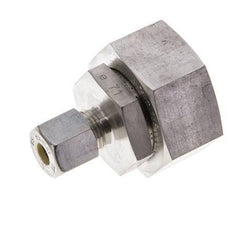 8S & 25S Stainless Steel Straight Compression Fitting with Swivel 250 bar FKM O-ring Sealing Cone ISO 8434-1