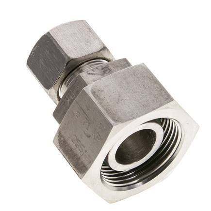 16S & 25S Stainless Steel Straight Compression Fitting with Swivel 250 bar FKM O-ring Sealing Cone ISO 8434-1
