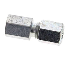 6L & M10x1 Zink plated Steel Straight Cutting Fitting with Female Threads 315 bar ISO 8434-1