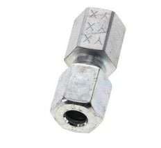 6L & M10x1 Zink plated Steel Straight Cutting Fitting with Female Threads 315 bar ISO 8434-1