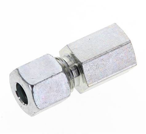 8L & M12x1.5 Zink plated Steel Straight Cutting Fitting with Female Threads 315 bar ISO 8434-1