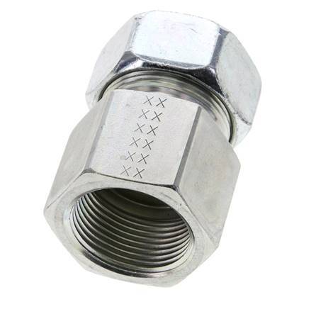 28L & M33x2 Zink plated Steel Straight Cutting Fitting with Female Threads 160 bar ISO 8434-1