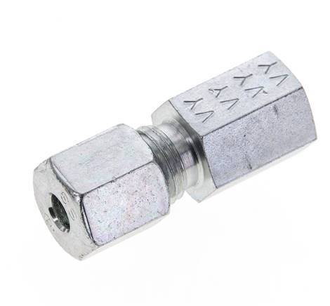 6S & M12x1.5 Zink plated Steel Straight Cutting Fitting with Female Threads 630 bar ISO 8434-1