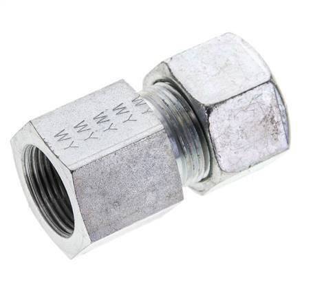 16S & M22x1.5 Zink plated Steel Straight Cutting Fitting with Female Threads 400 bar ISO 8434-1