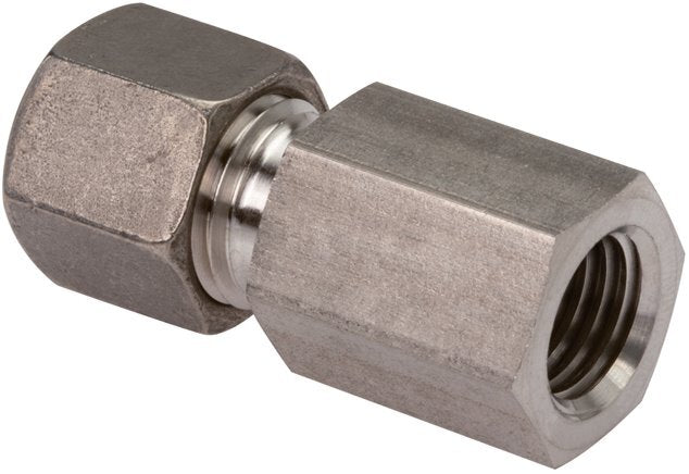 25S & M33x2 Stainless Steel Straight Compression Fitting with Female Threads 250 bar ISO 8434-1