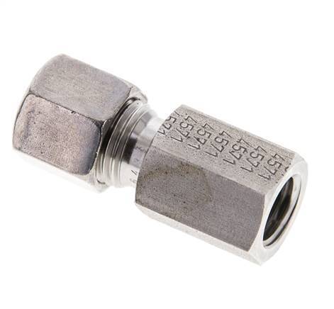 8L & M12x1.5 Stainless Steel Straight Cutting Fitting with Female Threads 315 bar ISO 8434-1