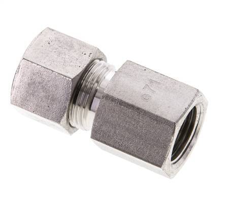 12S & M18x1.5 Stainless Steel Straight Cutting Fitting with Female Threads 630 bar ISO 8434-1