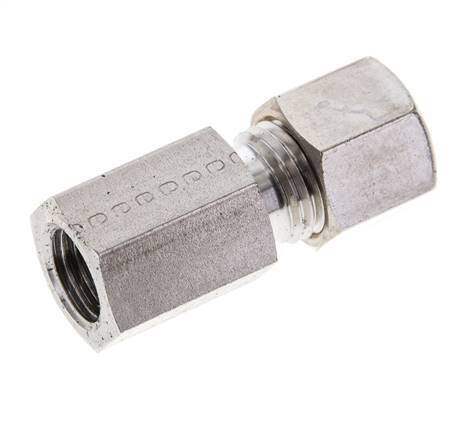 8L & M12x1.5 Stainless Steel Straight Compression Fitting with Female Threads 315 bar ISO 8434-1