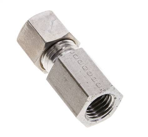 8L & M12x1.5 Stainless Steel Straight Compression Fitting with Female Threads 315 bar ISO 8434-1