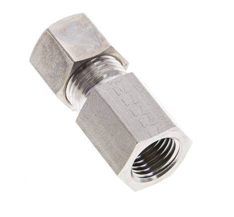 10L & M14x1.5 Stainless Steel Straight Compression Fitting with Female Threads 315 bar ISO 8434-1
