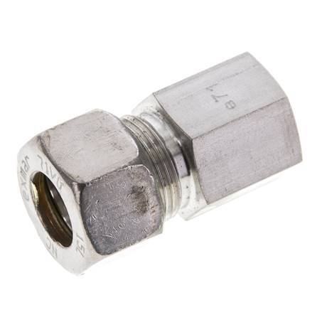 15L & M18x1.5 Stainless Steel Straight Compression Fitting with Female Threads 315 bar ISO 8434-1