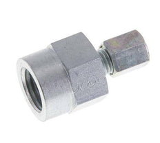 4LL & G1/4'' Zink plated Steel Straight Cutting Fitting with Female Threads for Pressure Gauges 315 bar ISO 8434-1