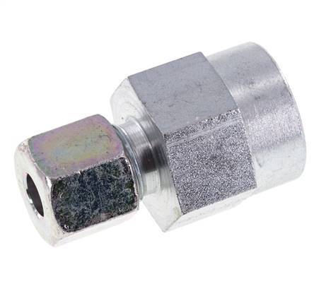 8S & G1/2'' Zink plated Steel Straight Cutting Fitting with Female Threads for Pressure Gauges 630 bar ISO 8434-1